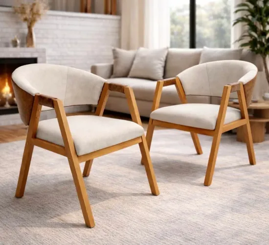 Conjunto 2 poltronas sala de jantar