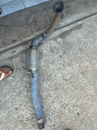 Downpipe polo/virtus/up tsi aço carbono escapamento
