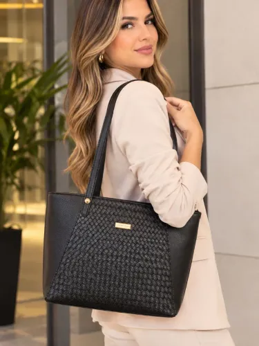 Bolsa Couro Fino no tamanho grande
