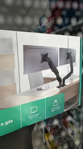 Suporte Articulado Para 2 Monitores Pistão A Gás