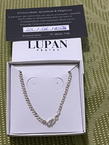 Pulseira em prata 925 modelo gourmet nova e linda