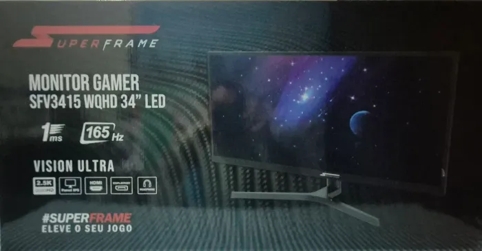 Monitor Gamer SuperFrame Vision Ultra SFV3415 34" Ultrawide WQHD 165Hz