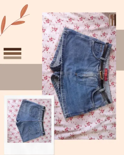 Short saia jeans