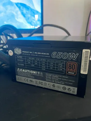 Fonte 650W 80 Plus Cooler Master