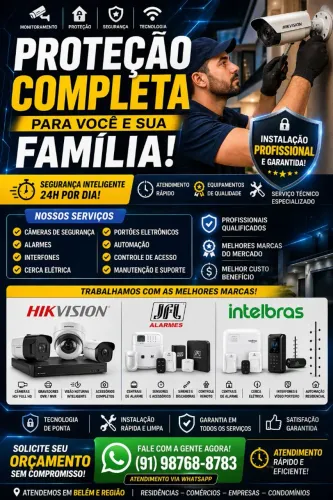 Instalação e manutenção de câmeras 