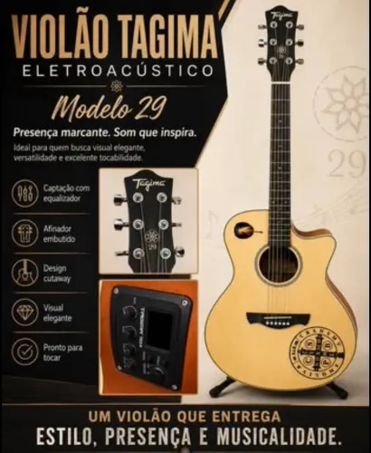 VIOLÃO TAGIMA 29 JÁ VEM COM SUPORTE
