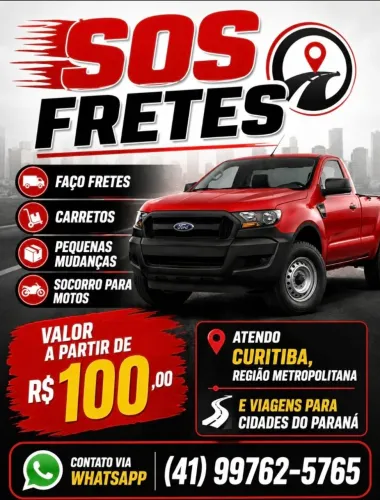 SOS fretes/carretos/pequenas mudanças, fretes a partir de R$ 100