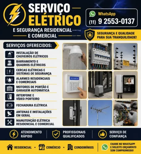 Eletricista residencial e predial 