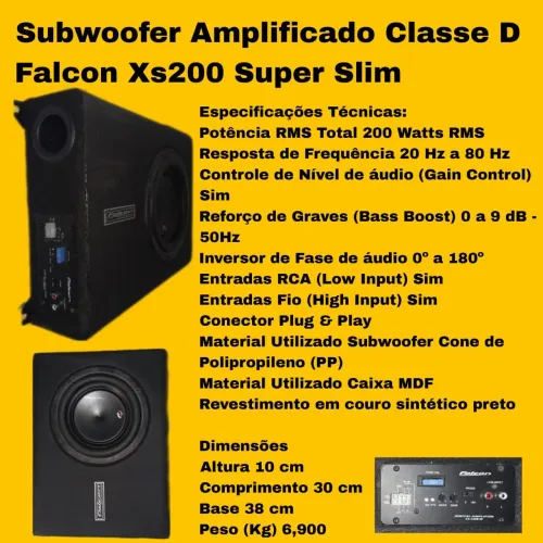Caixa Falcon Subwoofer Automotivo