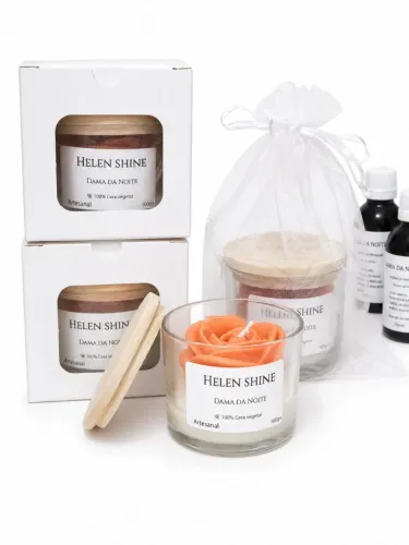 Vela decorativa aromática Premium copo vidro