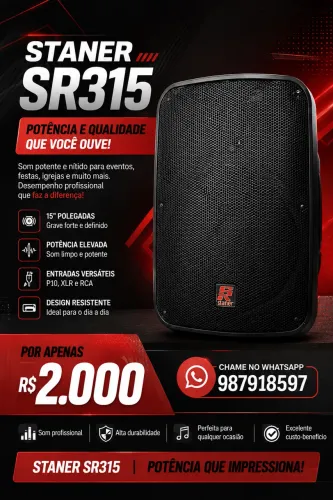 Caixa de som staner Sr315