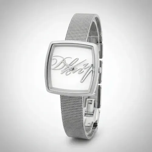 relógio dkny feminino pulseira metálica prateado Original