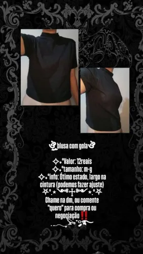blusa com gola
