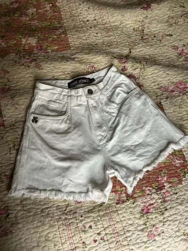Shorts Jeans Branco - John John