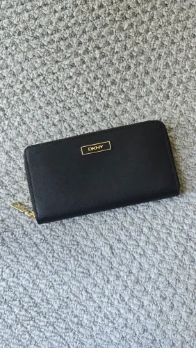 Carteira preta marca DKNY original couro 