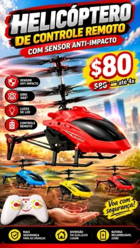 Helicóptero de controle remoto