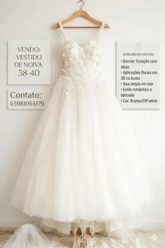 VESTIDO DE NOIVA 38-40
