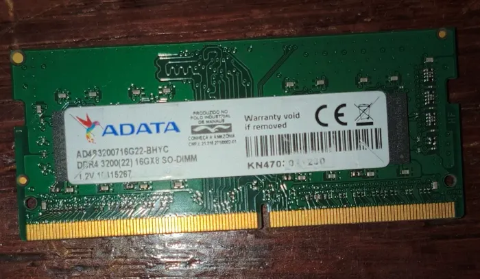 Memória ram 16gb DDR4 3200mhz para notebook