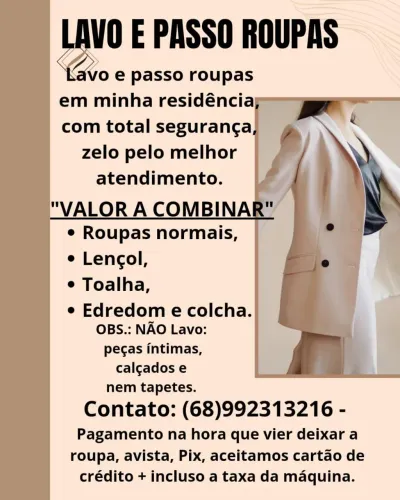 Lavar se roupa e passa