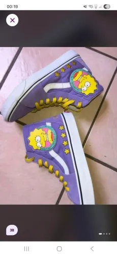 Tênis Vans Sk8-Hi Lisa Simpson Lilás