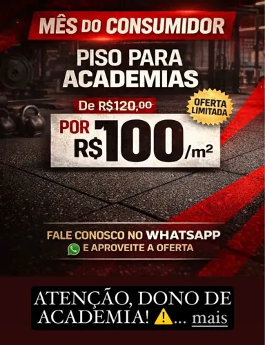 Piso Emborrachado p Academia 1x1 
