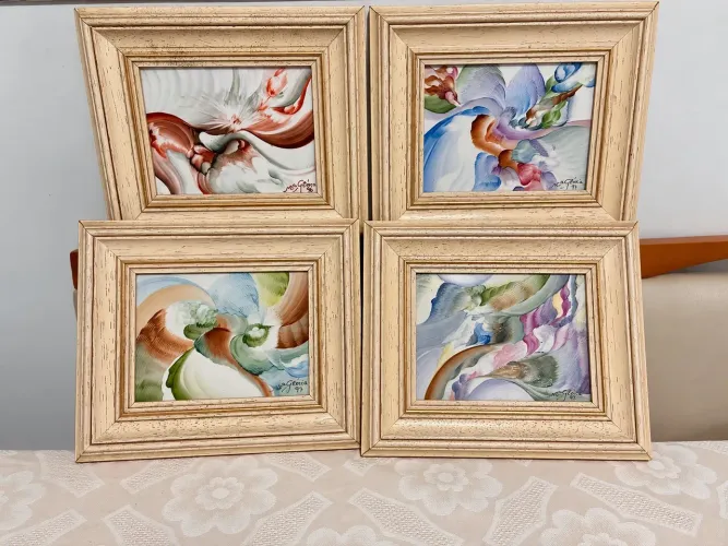 Conjunto com 5 Quadros Vintage-1996