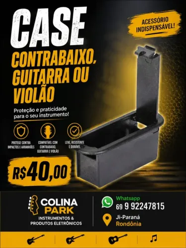 Caixa bateria 9 volts Contrabaixo