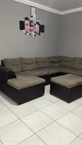 Para negociar, Sofá 12 lugares com divam com em L com centro e capa nova