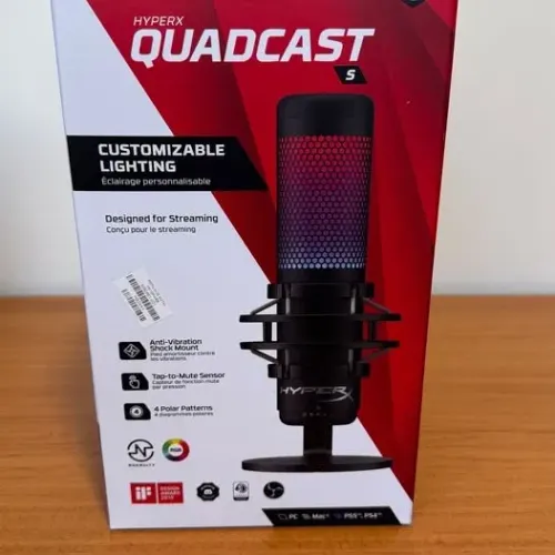 Microfone HyperX Quadcast S (Lacrado na Caixa)