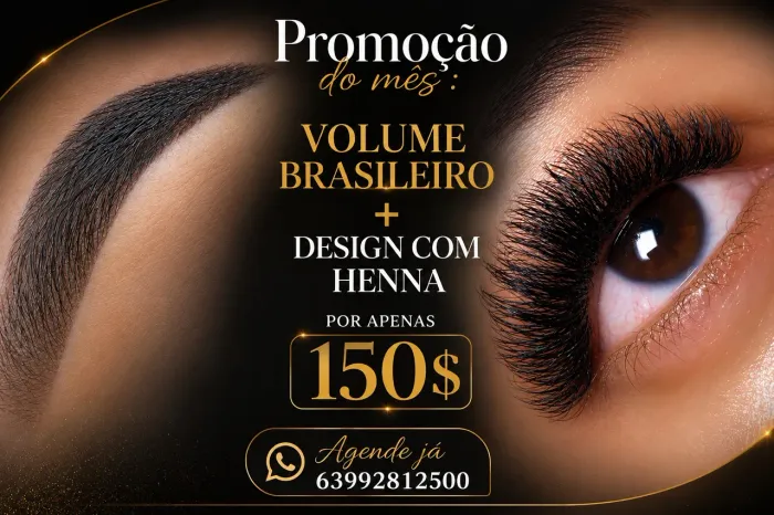 Combo cílios e sobrancelhas 