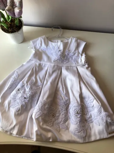Vestido Branco Batizado 8 a 12 meses