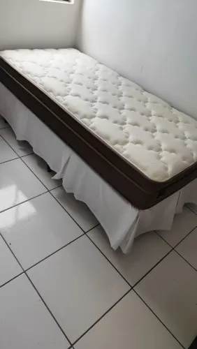 Cama Box Solteiro Completa - Colchão Mannes Hilton Visco
