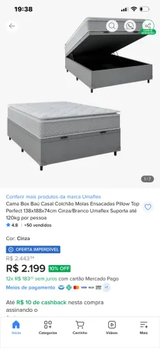 Cama Box Baú Casal