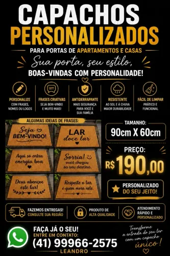 Tapete Personalizado pra porta de casa e apartamento