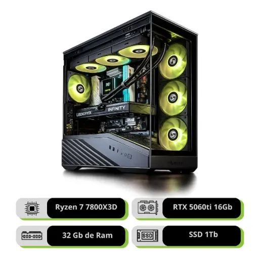 Pc Gamer Avançado Ryzen 7800X3D + Rtx 5070 12gb - Produto novo (Loja Física)