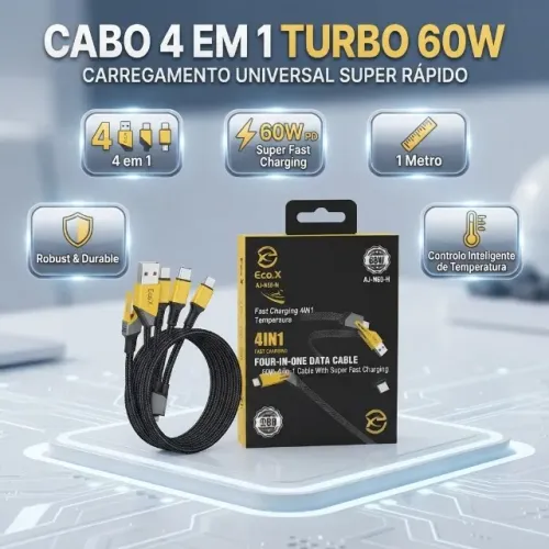 CABO TURBO 4 EM 1 ECO.X 60W PD (AJ-N60-H)