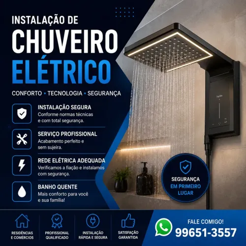INSTALAÇÃO DE CHUVEIRO ELÉTRICO | Troca e Manutenção com Segurança e Garantia