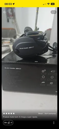 Carretilha de pesca Black Tamba BG - NUNCA USADA