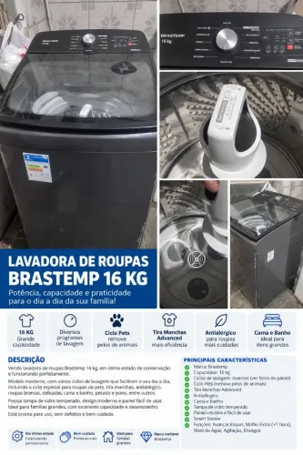 Máquina de lavar roupas Brastemp 