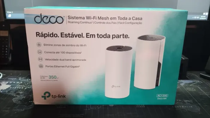 Roteador Mesh TP-Link Deco M4 Branco AC1200 Kit Duas Unidades (Leia a Descrição)
