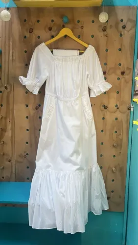 Vestido em Tricoline Algodão