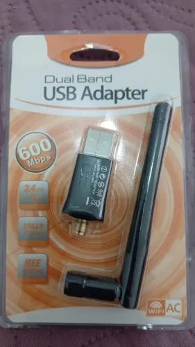 Adaptador de Rede WiFi USB 600 Mbps