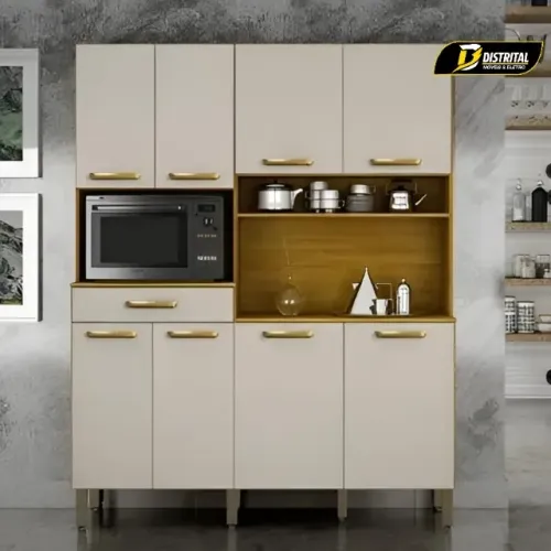 Armário Cozinha Compacta Pratic 1600 8 Portas 1 Gaveta Promoção