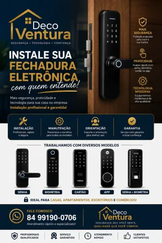 Instalação de fechaduras eletrônicos