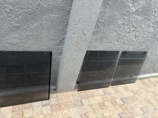 Portas de vidro balcão de cozinha
