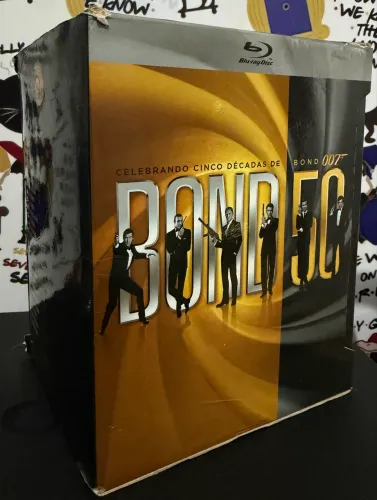 BLU-RAY BOX 007 JAMES BOND 50 ANOS RARIDADE CELEBRANDO CINCO DÉCADAS 23 DISCOS