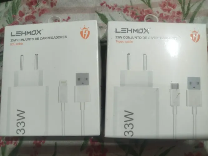 Carregador LEHMOX 33W Type-C OU Cabo IOS (unidade)