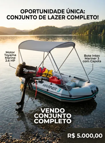 Bote Intex Mariner 3 + Motor Toyama 2.6HP