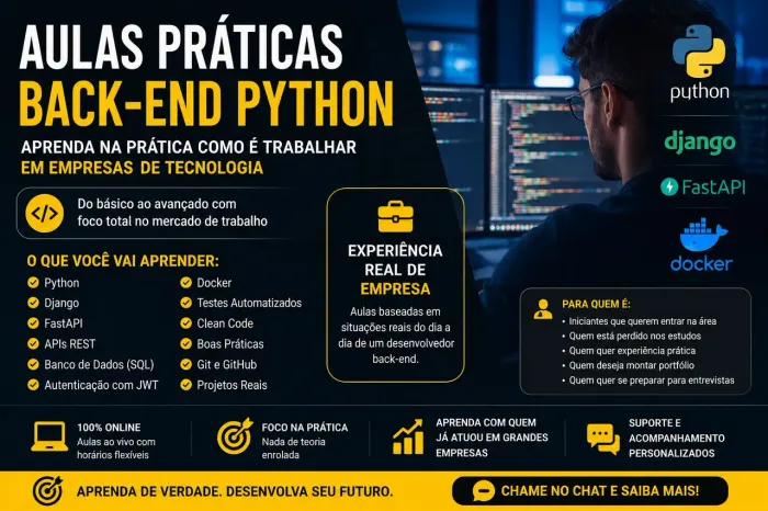 Mentoria Back-End Python | Experiência em Stone, Will Bank e Itaú