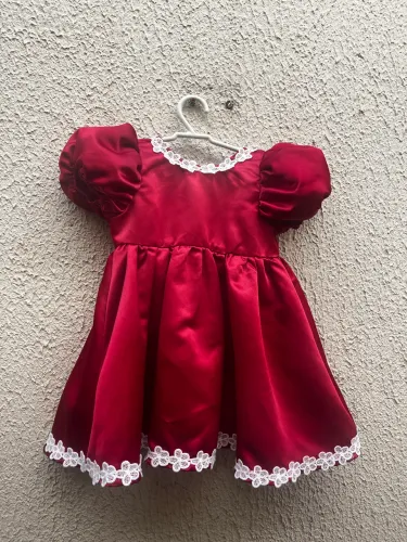 Vestido vermelho cetim Natal